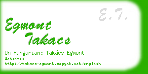 egmont takacs business card
