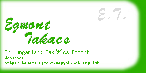 egmont takacs business card